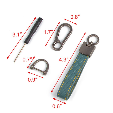 Carabiner Clips with Detachable Key Holder Straps 