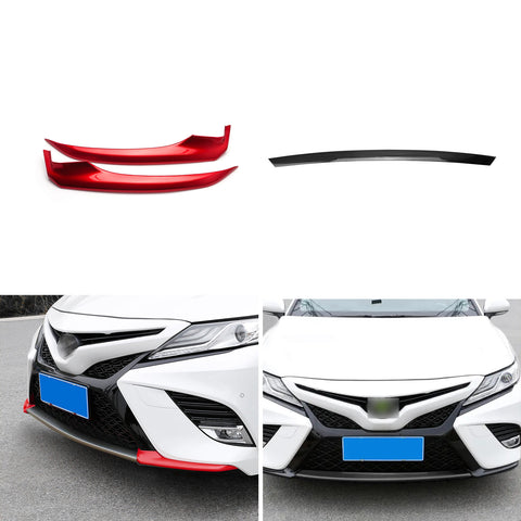 Front Bumper Lip Corner + Center Overlay Trim For Toyota Camry SE XSE 2018-2020