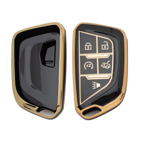 2X TPU Full Cover Remote Key Fob Holder For Cadillac CT5 Escalade 2020-2023