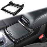 Carbon Fiber Texture Central Cup Holder Frame Trim Cover For Dodge Charger 2011-23