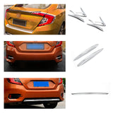 Chrome Rear Bumper Lip Tail Light Frame Molding Cover Trim For Honda Civic 16-18