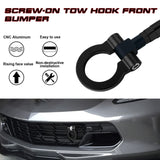 2X JDM Style Front Bumper Towing Strap+Towing Hook For Mazda MX-5 Miata 2016-up