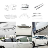 Set of Chrome Side Door/Mirror Panel Stripes Decoration For Honda Civic 16-2021