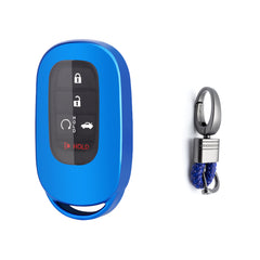 Blue Soft TPU Full Protect Remote Smart Key Fob Cover w/Keychain For Honda Accord Civic 2022
