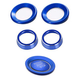 Blue A-Pillar Audio AC Climate Knob Engine Start Button Trim For Civic 10th Gen