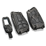 x xotic tech Mech Style Heavy Metal Key Fob Cover Compatible with Chevy Silverado 1500, GMC Sierra 1500 2022-2025, Chevrolet Tahoe 2024-2025, Zinc Alloy Key Case Protector Shell Keychain