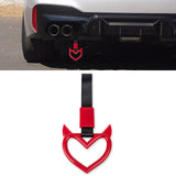x xotic tech JDM Devil Shaped Tsurikawa Subway Train Bus Handle Straps Drift Charm Rear Bumper Warning Loops Ring for Cars, SUV Interior Exterior Decoration