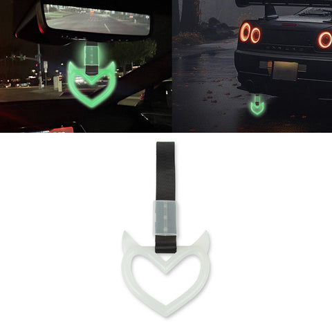 x xotic tech JDM Devil Shaped Tsurikawa Subway Train Bus Handle Straps Drift Charm Rear Bumper Warning Loops Ring for Cars, SUV Interior Exterior Decoration