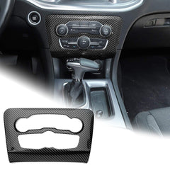 Carbon Look Air Conditioner Switch Panel Cover Trim for Dodge Charger 2015-25