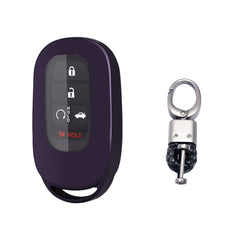 Purple Black Soft TPU Full Protect Remote Smart Key Fob Cover w/Keychain For Honda Accord Civic 2022