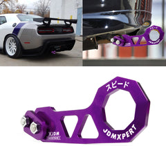 Xotic Tech Auto Aluminum JDM Rear Tow Hook Kit Racing Style Trailer Towing Ring Decoration Car Accessories , Universal Fit Car , Truck , SUV , Most Vehicles (Purple)