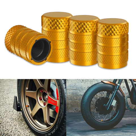 Xotic Tech 4pcs Tire Valve Stem Cover Caps Anodized Aluminum Alloy, Corrosion Resistant Leak-Proof Wheel Valve Cap Set Exterior Accessories, Universal for Cars Trucks Motorcycles SUVs and Bikes