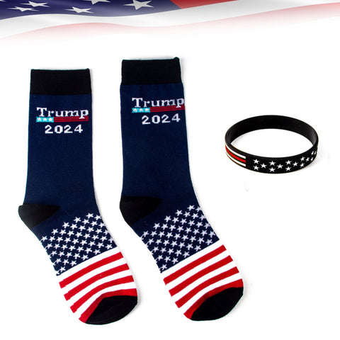 x xotic tech Trump 2024 Socks Men Women, Donald Trump President Unisex Funny Gift Socks Novelty Cotton Crew Socks MAGA Make America Great Again Sock American Flag Gag Gift