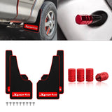 Front&Rear Sports Splash Guards Soft Rubber Mud Guard Universal Fit for Car 4PCS