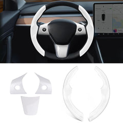 Steering Wheel Grip Cover Molding Trim For Tesla Model 3 2017-2023 Model Y 2020+