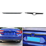 Carbon Fiber Style Rear Bumper+Trunk Lid Decor Trim For Honda Accord 4DR 18-22