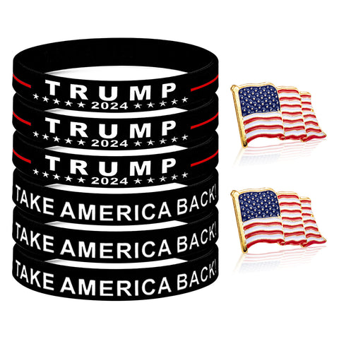 Trump Take America Back Bracelet Soft Silicone Sports Band 2024 Patriots Gift