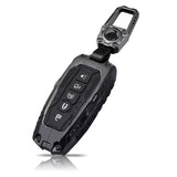 x xotic tech Heavy Key Fob Cover, Zinc Alloy Key Protective Case Keychain Compatible with Ford Explorer Fusion Escape Edge Expedition F150 F250 F350 F450 F550 Maverick Mustang Accessories 3/4/5 Buttons
