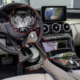 Bling Car Cup Holder Coasters Multimedia Control Knob Cover For Benz C E Class