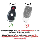 Full Seal Keyless Entry Key Protector+Keychain For Mercedes A C E G S CLA Class