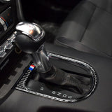 Carbon Fiber w/Tri Color Console Gear Shift Panel Cover For Ford Mustang 2015+