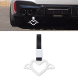 x xotic tech JDM Angel Wing Shaped Tsurikawa Subway Train Bus Handle Straps Drift Charm Rear Bumper Warning Loops Ring for Cars, SUV Interior Exterior Decoration