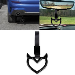 x xotic tech JDM Devil Shaped Tsurikawa Subway Train Bus Handle Straps Drift Charm Rear Bumper Warning Loops Ring for Cars, SUV Interior Exterior Decoration