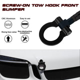 2X JDM Style Aluminum Towing Hook+Tow Strap For Porsche Carrera 911 991 2014-up