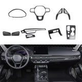 Carbon Fiber Pattern Steering Wheel Gear Shift Panel Cover For Honda Civic 22-up