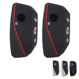 x xotic tech Soft Silicone Key Fob Cover Case Compatible with BMW X7 IX IX3 I5 M60 X1 X2 X3 X5 X6 XM I7 5 7 Series 740i 760i 2023 2024 2025 2026, Intelligent Car Side Button Smart Key Protector