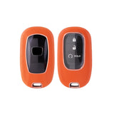 Orange TPU w/Leather Texture Full Protect Remote Key Fob For Honda Accord 2022+