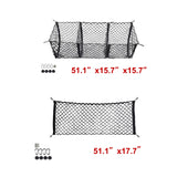 Universal Elastic Envelope Style + 3 Pockets Cargo Mesh Net Trunk Grocery Bag