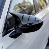 Black Door Handle Side Mirror Window Louvers Cover Decor For Honda Civic 2022-up