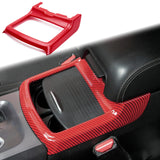 Carbon Fiber Texture Central Cup Holder Frame Trim Cover For Dodge Charger 2011-23