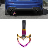 x xotic tech JDM Devil Shaped Tsurikawa Subway Train Bus Handle Straps Drift Charm Rear Bumper Warning Loops Ring for Cars, SUV Interior Exterior Decoration