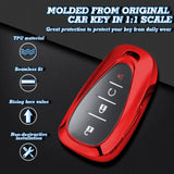 2pcs TPU Key Fob Shell Full Cover Case , Compatible with Chevrolet Camaro Malibu Impala Cruze Volt Bolt Equinox Tahoe Traverse  - 3/4/5 Buttons Key