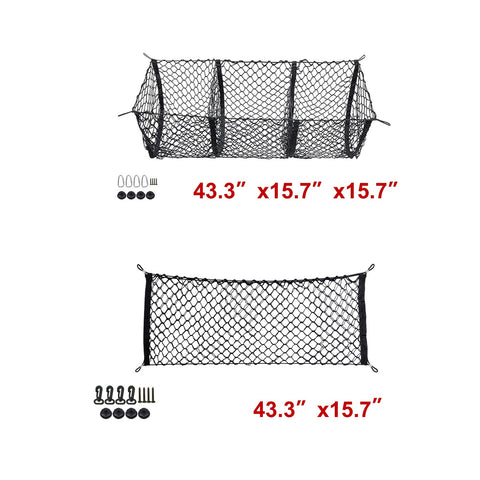 Universal Elastic Envelope Style + 3 Pockets Cargo Mesh Net Trunk Grocery Bag