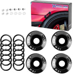 Black Bumper Fender Trunk Quick Release Fasteners w/20pcs Rubber Bands O Rings Washers Replacement