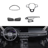 Carbon Fiber Black Steering Wheel Side AC Vent Frame Cover For Honda Civic 22-23