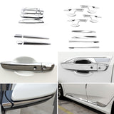 Chrome Side Mirror Stripes Door Panel Molding Cover Trim For Honda Civic 16-2021