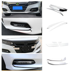 Chrome Front Bumper Lip Fog Light Eyelid Decor Trim for Honda Accord 18-2020