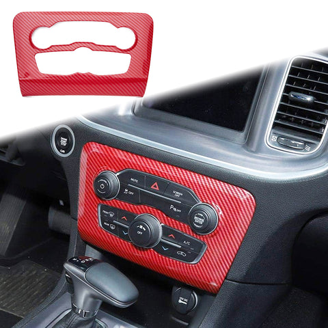 Carbon Look Air Conditioner Switch Panel Cover Trim for Dodge Charger 2015-25
