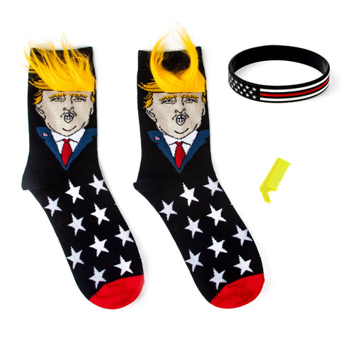 Donald Trump 2024 President MAGA Socks Men's Women's Cotton Novelty Crew Socks