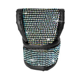 Bling Rhinestone Leather Auto Gear Shift Knob Protective Cover Universal Fit