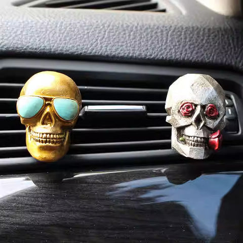 Skull Car Air Fresheners Vent Clips for Halloween Car Interior Decorations