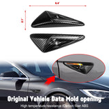 Turn Signal Side Camera Full Protection Cover HW2.0-3.0 Compatible with Tesla Model 3/Y/S/X (Non HW4.0 Version) 2Pcs Side Marker Indicator Cap Decoration Accessories