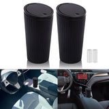 Car Cup Holder Trash Can with Lid Mini Dustbin Garbage Organizer Universal Fit