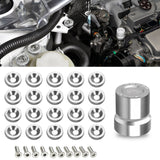 JDM VTEC Solenoid Valve Cover Cap Fender Bumper Engine Bay Washer Kit For Honda