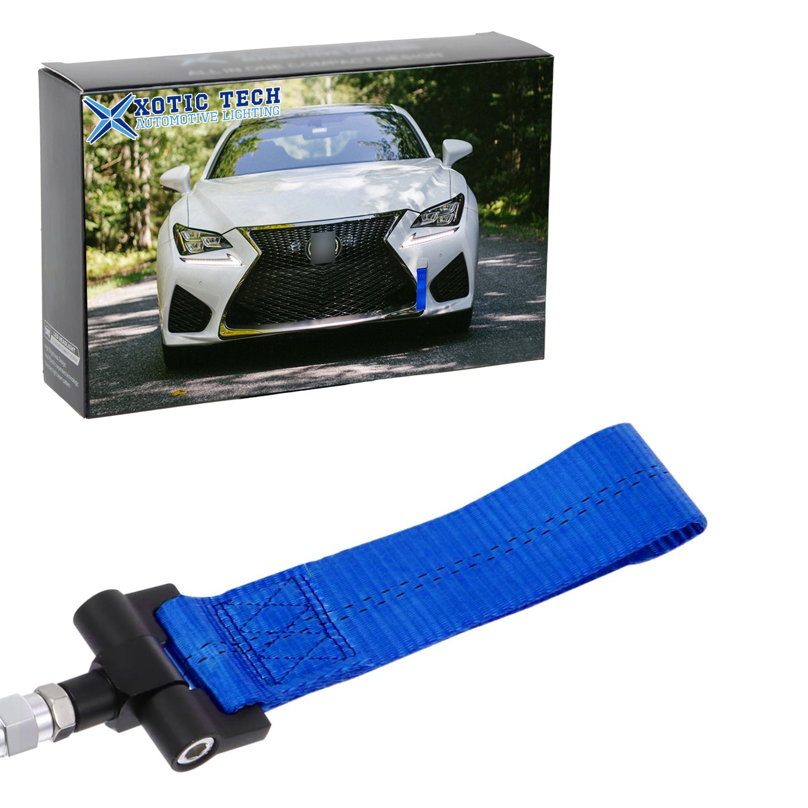another fish on the hook lexus Blue / Black / Red JDM Style Tow Hole Adapter with Towing Strap for Le
