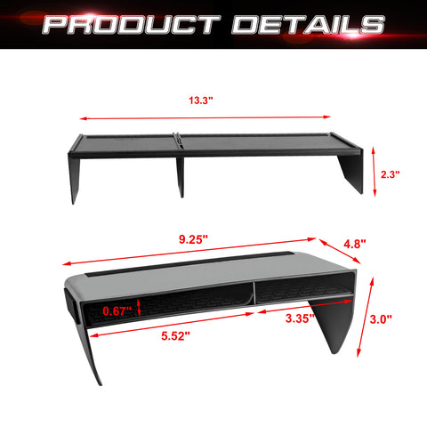 Interior Center Console Secondary Storage Tray Organizer w/Black Anti-Dust Mats + Glove Box Container Holder Divider Compatible with Toyota RAV4 2019-2023